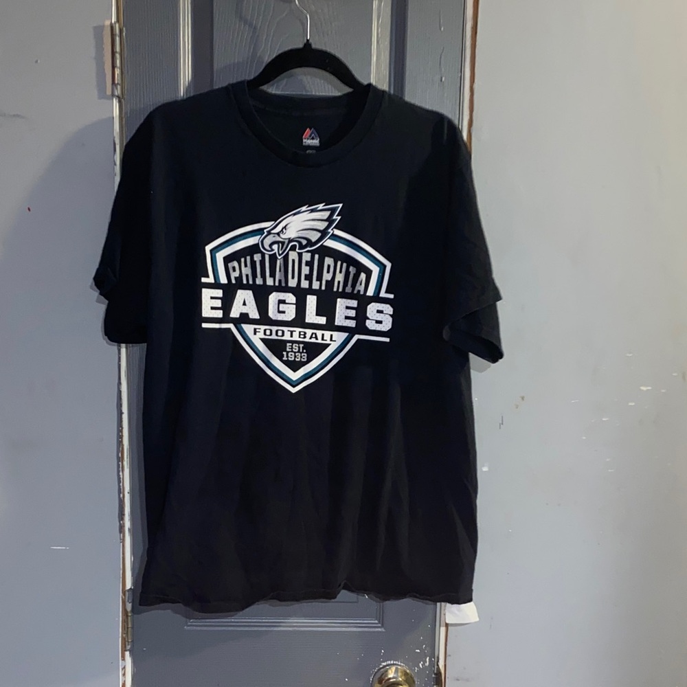Majestic Black Philadelphia Eagles Tee
